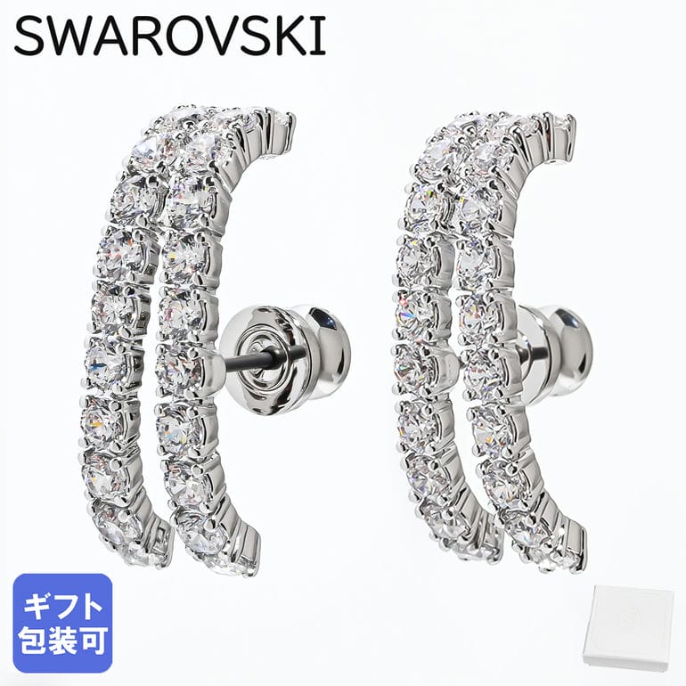 Swarovski/Idyllia クリスタル+ジルコニア イヤーカフ Idyllia イヤーカフ, 3個セット, アシンメトリーデザイン