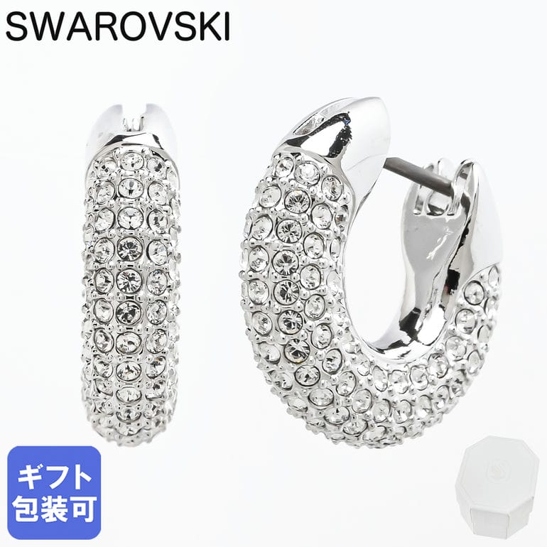 スワロフスキー SWAROVSKI ピアス Dextera スモール フープピアス クリア シルバー 5618306 ジュエリー アクセサリー【スペシャルラッピング660円(別売り)】