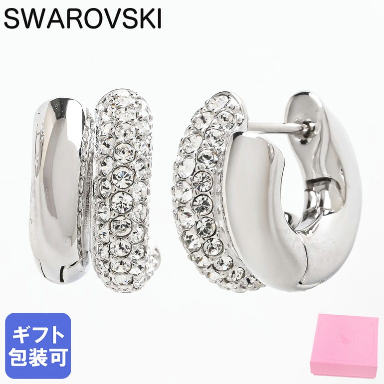 4/15はエントリー最大19倍★スワロフスキー SWAROVSKI ピアス 2026SS Dextera フープピアス チューブ クリア シルバー 5738197 ジュエリー アクセサリー【スペシャルラッピング660円(別売り)】