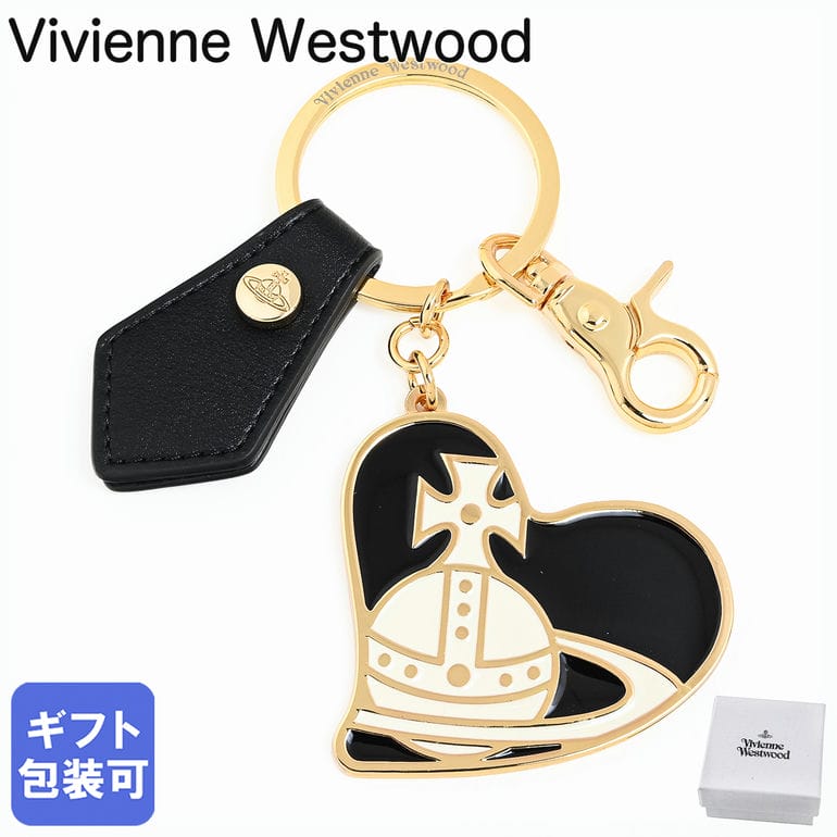 21日-24日エントリー最大20倍★ヴィヴィアンウエストウッド Vivienne Westwood キーリング キーホルダー チャーム ORB HEART オーブ ハート ブラック ゴールド 8203012UU OM002H N401 【スペシャルラッピング660円(別売り)】|Alevel(エイレベル)