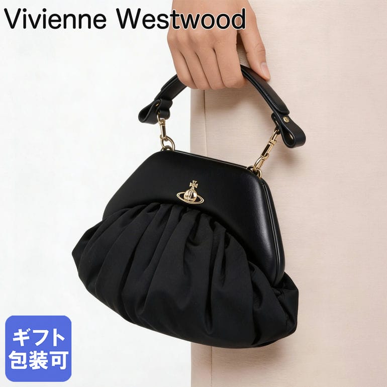 4/10 1:59まで 最大20倍 エントリー＆買いまわり★ヴィヴィアンウエストウッド Vivienne Westwood クラッチバッグ ショルダーバッグ ハンドバッグ レディース ブラック 49030001W W01F4 N401