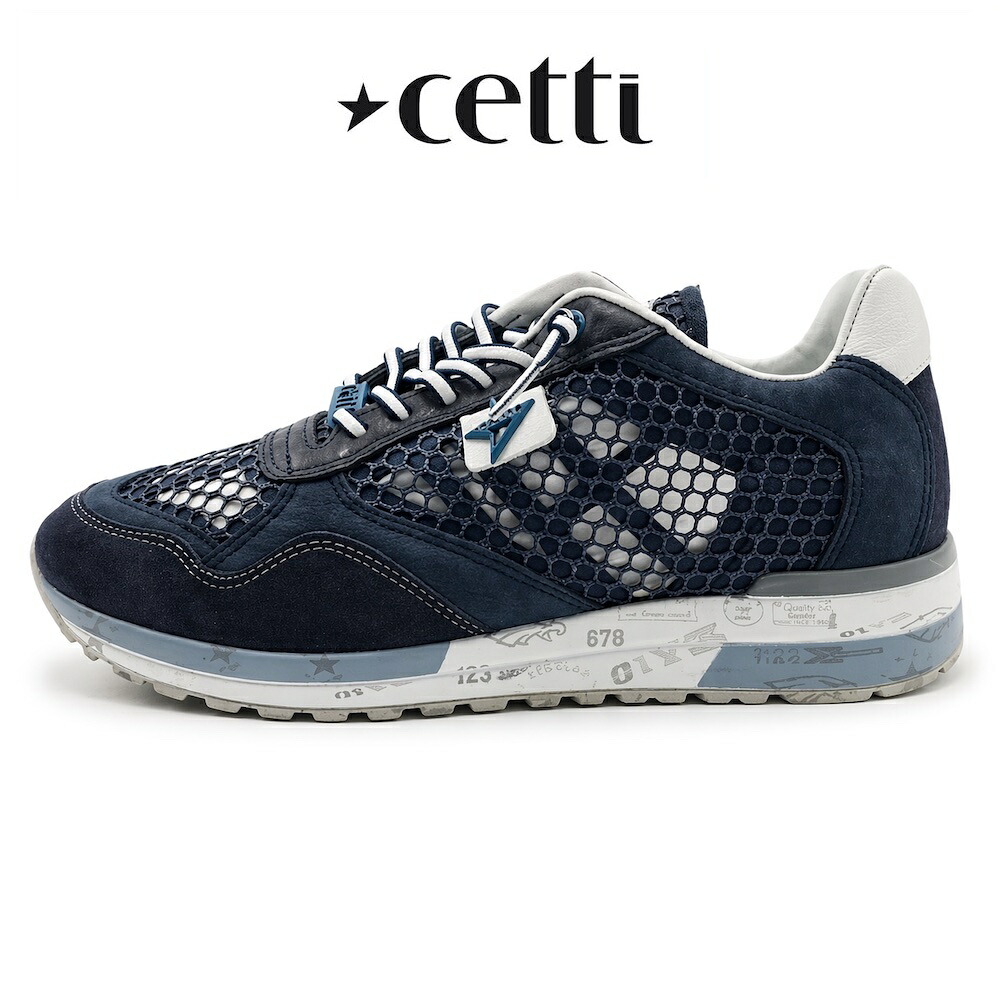 【26年春新作模範例】 人並み外れたの通気性と足入れ感  エスパニア製 Cetti セッティ メンズ  メッシュ x  なめし革スニーカー  軽さ 米国海軍  本革 履き分かりやすい 着飾る 成年者   (cetti-c848xl-261navy) コンフォート 心地好い ラグジュアリー スニーカー 天然ゴム紐 低手向かいインソール