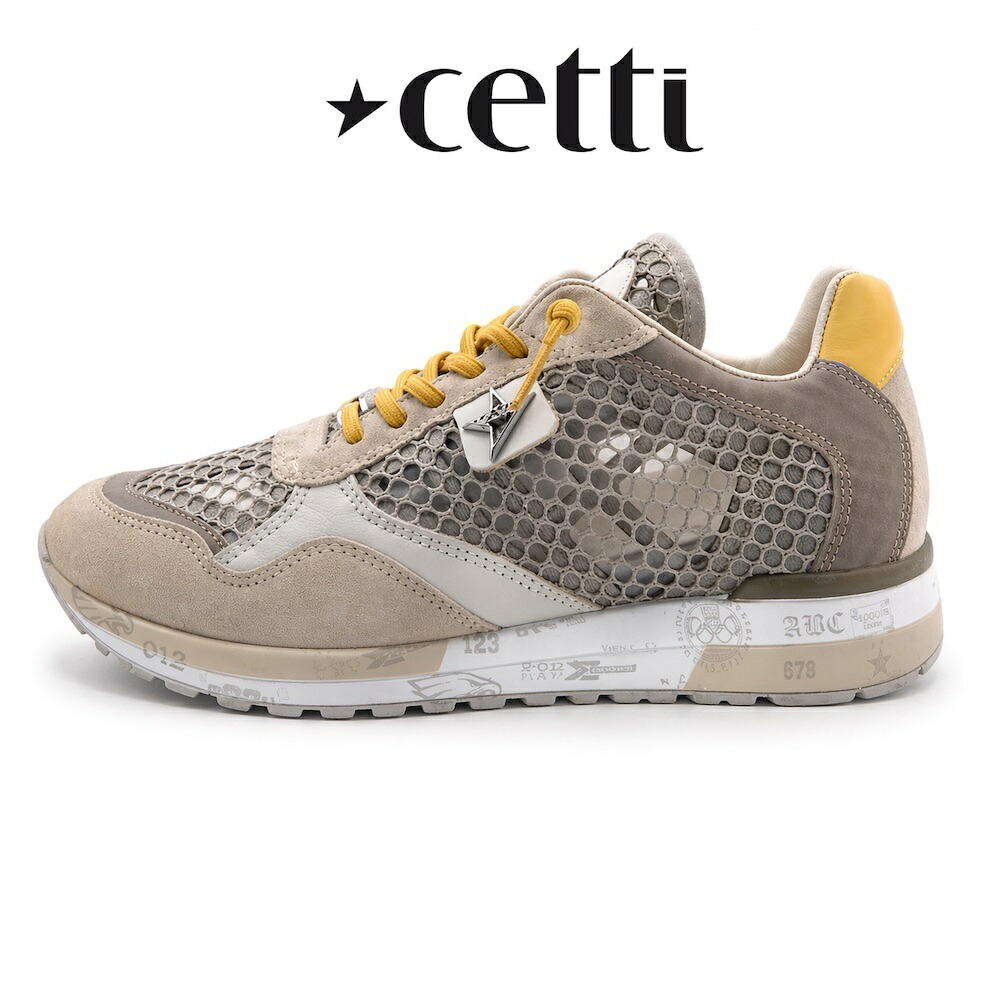 【26年春新作模範例】 人並み外れたの通気性と足入れ感  エスパニア製 Cetti セッティ メンズ  メッシュ x  なめし革スニーカー  軽さ ともし火ベージュ 本革 履き分かりやすい 着飾る 成年者   (c848xl-261beige) コンフォート 心地好い ラグジュアリー スニーカー 天然ゴム紐 低手向かいインソール