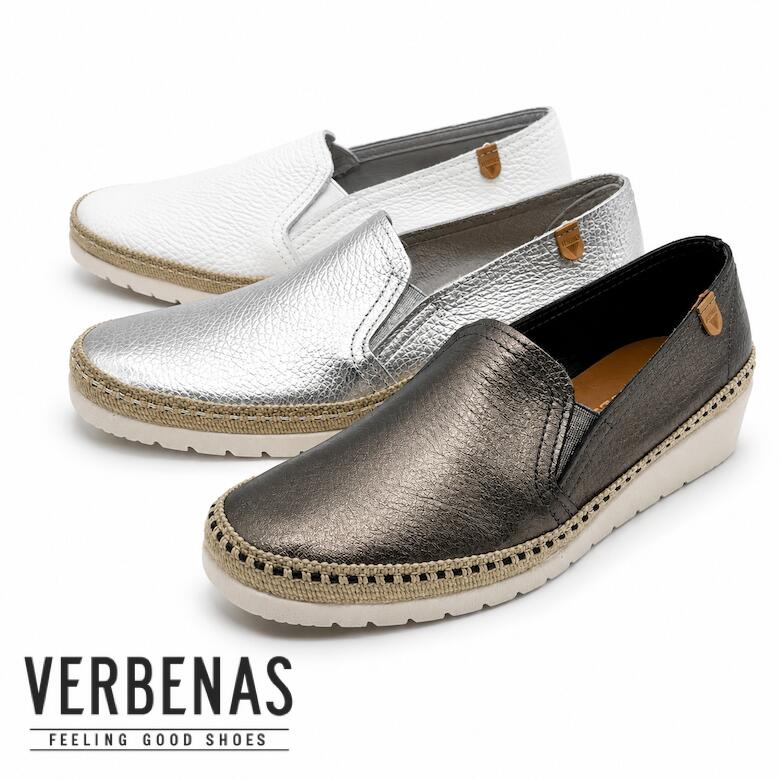 【2026最新真似形入荷】VERBENAS ベルベナス レディース 3糎 ウェッジソール スリッポン 軽さ ホンブルグ帽なめし革 インポートシューズ（verbenas-telma-261）