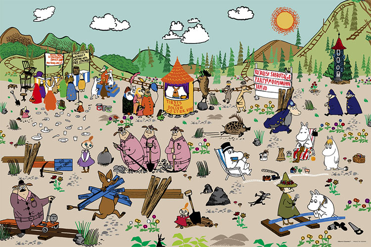 楽天市場】ジグソーパズル 月明りのパーティー(ムーミン) 1000ピース