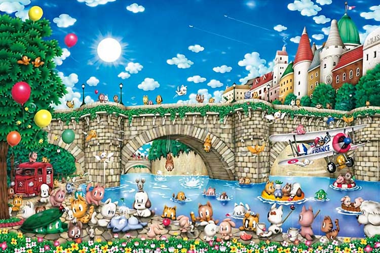 ジグソーパズル ポンヌフ キャッツ(芳岡ひでき) 1000ピース APP-1000-911 パズル Puzzle ギフト 誕生日 プレゼント 誕生日プレゼント画像