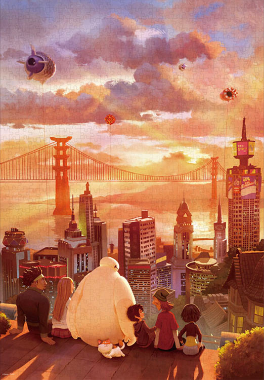 ジグソーパズル 夕景に偲ぶ(ベイマックス）(ベイマックス) 1000ピース TEN-D1000-879 パズル Puzzle ギフト 誕生日 プレゼント画像