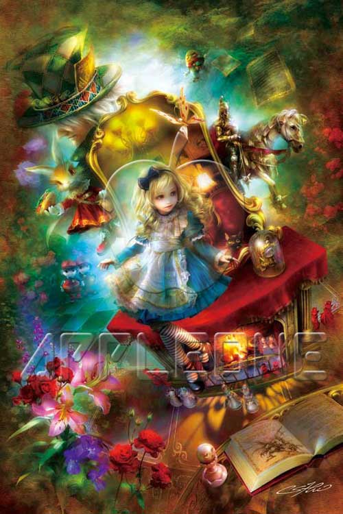 アリスインスイーツランド　パズル　額付き　1000ピース 額付き アリスインスイーツランド パズル 額付き 1000ピース 額付き