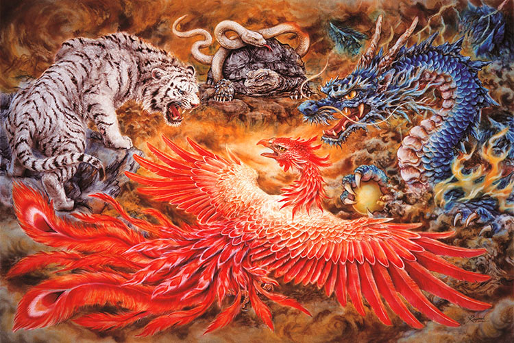 楽天市場】ジグソーパズル 龍虎相搏つ〜月華の図〜(原井加代美) 2016