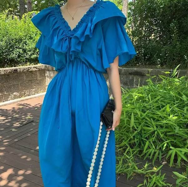 楽天市場】ワンピース ワンピドレス 膝丈 オフショルダー パフスリーブ