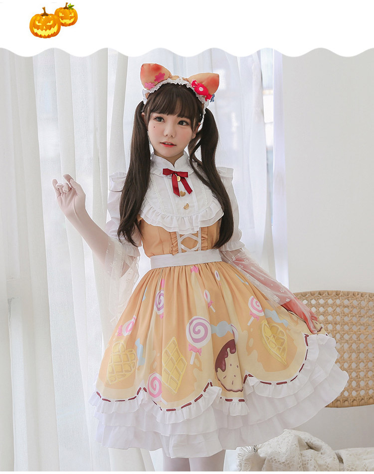 楽天市場 送料無料 メイド服 可愛い イエロー ハロウィン コスプレ キャンディー メイド 猫耳 衣装 フルセット 仮装 衣装 コスチューム こすぷれ コス おすすめ 男ウケ セクシー 大人 レディース ハロウィンコスプレ コスプレ メイド カチューシャ セクシー モードアリス