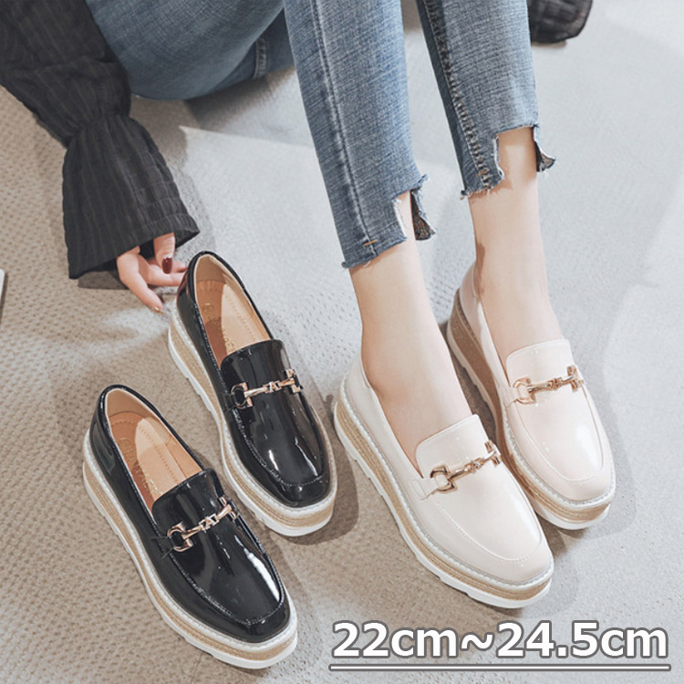 ローファー スリッポン 厚底 レディース靴 ローカット 厚底靴 おしゃれ 通気 22cm 24 5cm 小さいサイズ フォーマル 立ち仕事 仕事 通勤 オフィス 歩きやすい 美脚 送料無料 Budapestismine Com