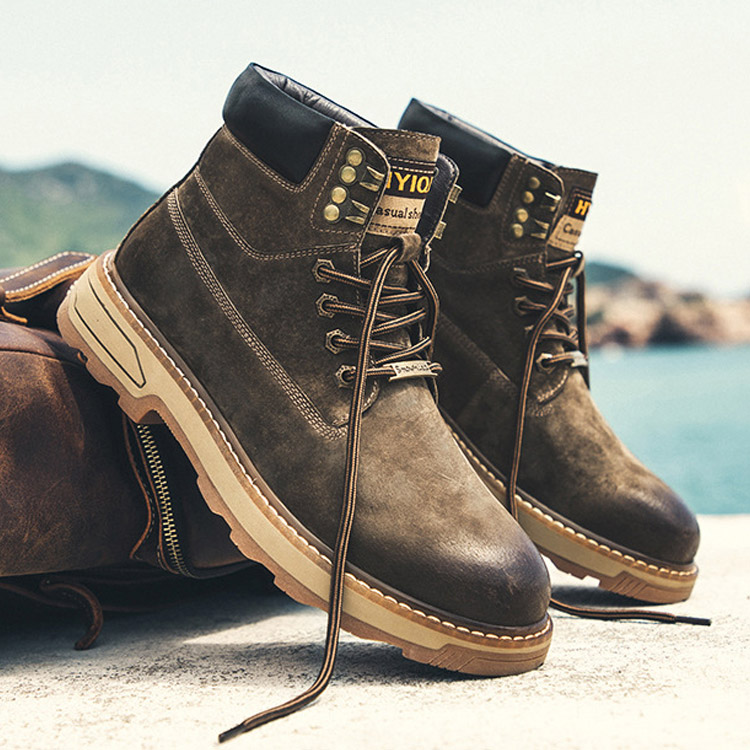 輝く高品質な ワーク 靴 ブーツ ワークブーツ マウンテンブーツ メンズブーツ ブーツ 送料無料 メンズシューズ メンズ 紳士靴 四季兼用 大きいサイズ カーキ 防滑 防水 秋冬新作 Fotoconto Com