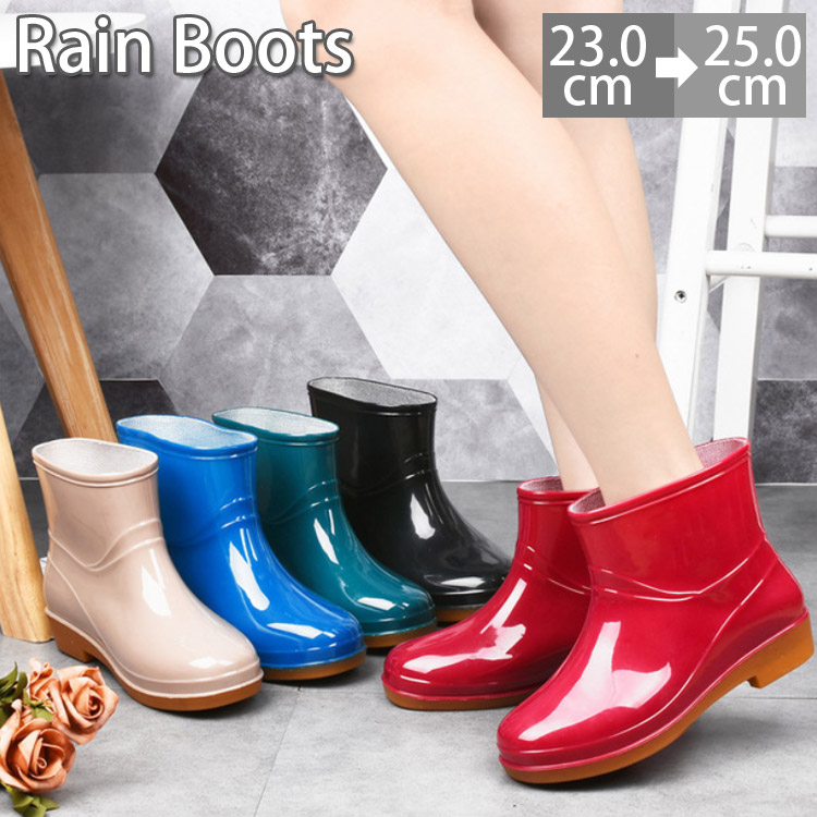 楽天市場 レインブーツ レディース 雨靴 長靴 作業用 レインシューズ 完全防水 おしゃれ 日常着 梅雨 ブーツ 滑りにくい 防水 痛くない 歩きやすい 履きやすい 雨靴 園芸 ブーツ 作業 黒 モードアリス