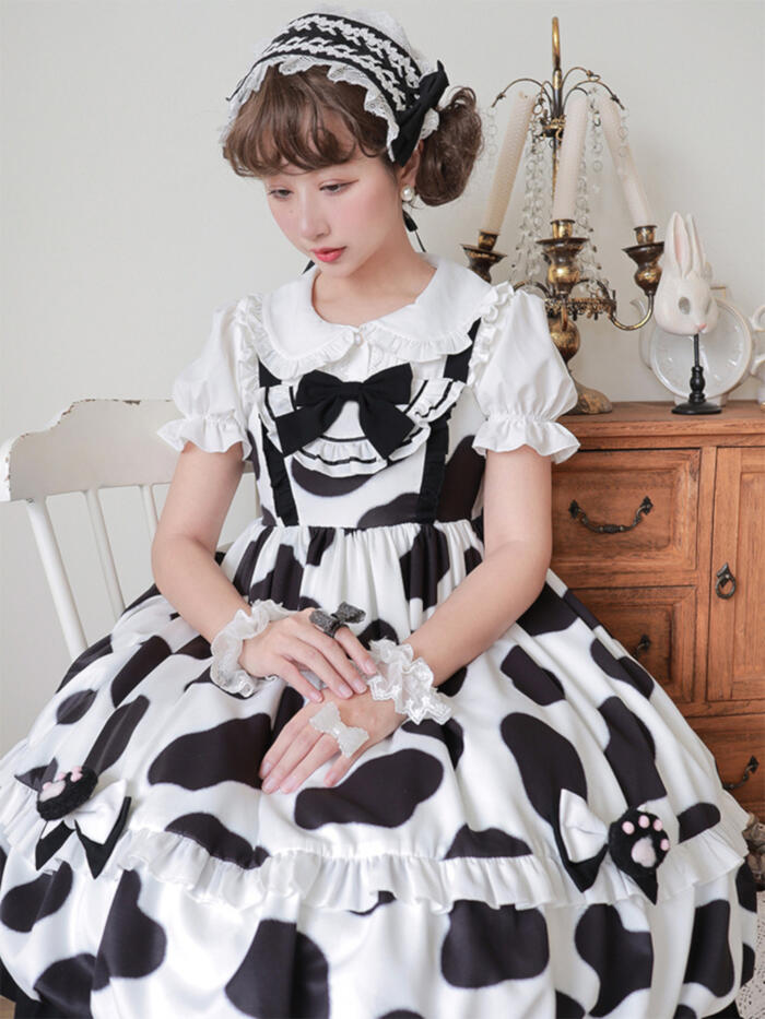 ロリータ 甘ロリ ロリィタ スイート ゆめかわいい ペアルック 可愛い ワンピース ブルー 猫の肉球 日常 猫爪 キャミソールワンピ ピンク
