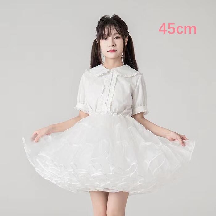楽天市場】パニエ ロリィタ 45cm フリルいっぱい 4層
