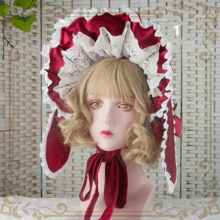 うさ耳ボンネット マフラー フリル ゴスロリ もちふわ サブカル ロリータ 韓国 リボンZIP♡うさ耳♡ もふもふ ふわふわ ロング丈 温かい うさぎ