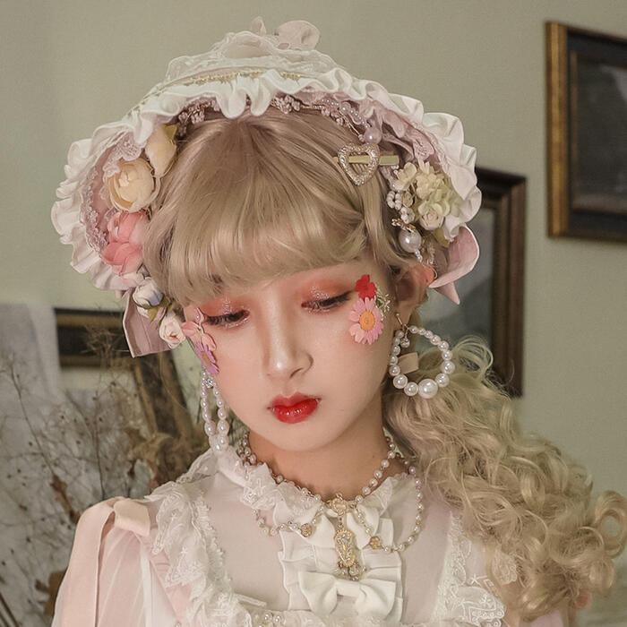 楽天市場 ロリータ ボンネット 帽子 ヘアアクセサリー ロリィタ レディース 髪飾り 可愛い ゆめかわいい コスプレ ハロウィン Alice Doll