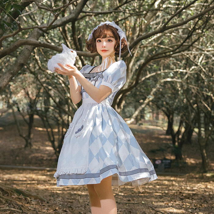 楽天市場】メイド服 エプロン コスプレ ミニ丈 セクシー 夏 水色