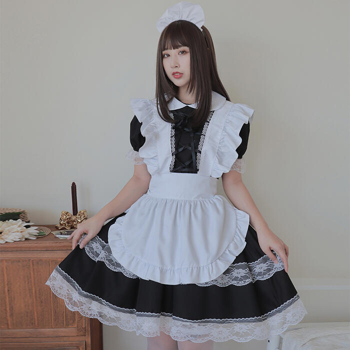 レストランメイド服 ロリィタ 半袖OP Lolita ロリータ コスプレ 日常服