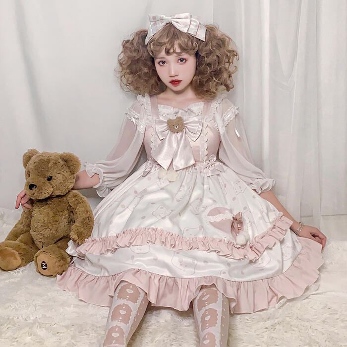 シャイニングゴールデン lolita ロリータ ワンピースセット 甘い少女