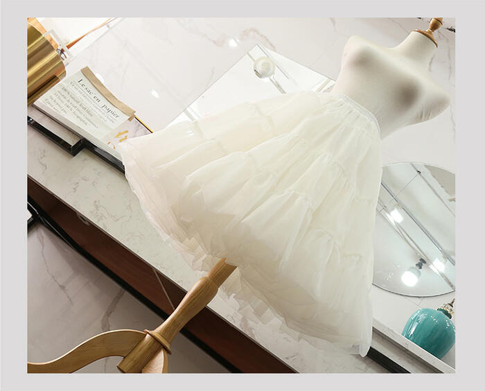 ドレス パニエ ボリューム 白 ホワイト 丈65cm ロリータ 通販