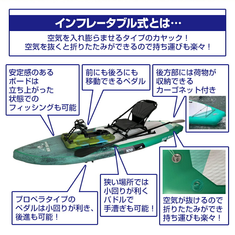 1年保証 カヤック パドルボート ペダル式パドルボード フィッシング Supボート 足漕ぎカヤック Sup パドルボード インフレータブル
