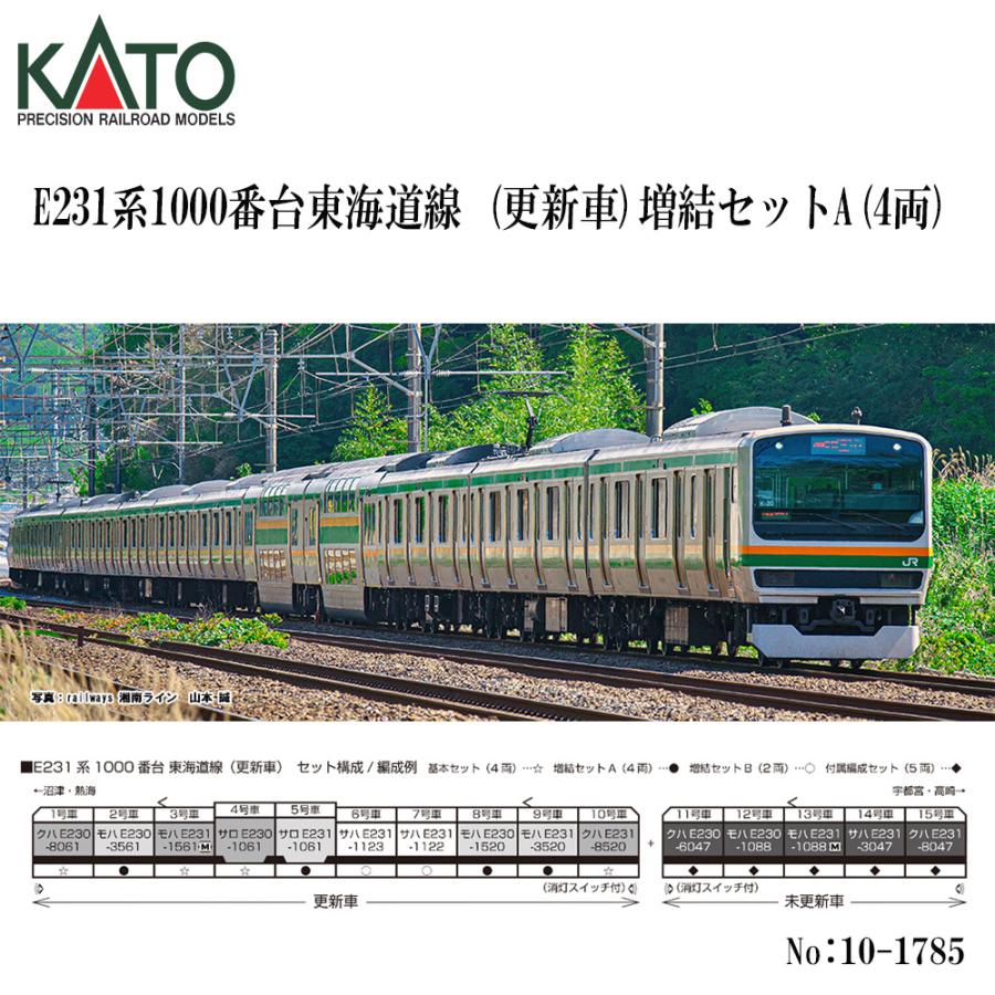 楽天市場】No:10-1787 KATO E231系1000番台東海道線 付属編成セット(5 