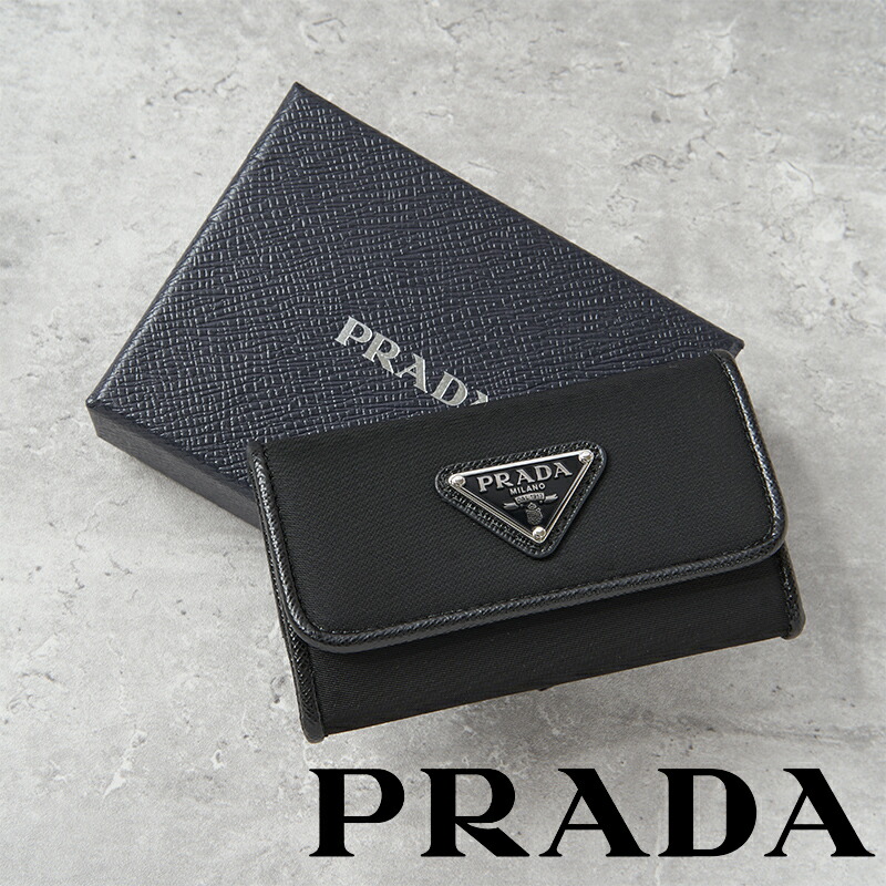 楽天市場】【中古】PRADA プラダ キーケース 6連【ほぼ新品】ブラック