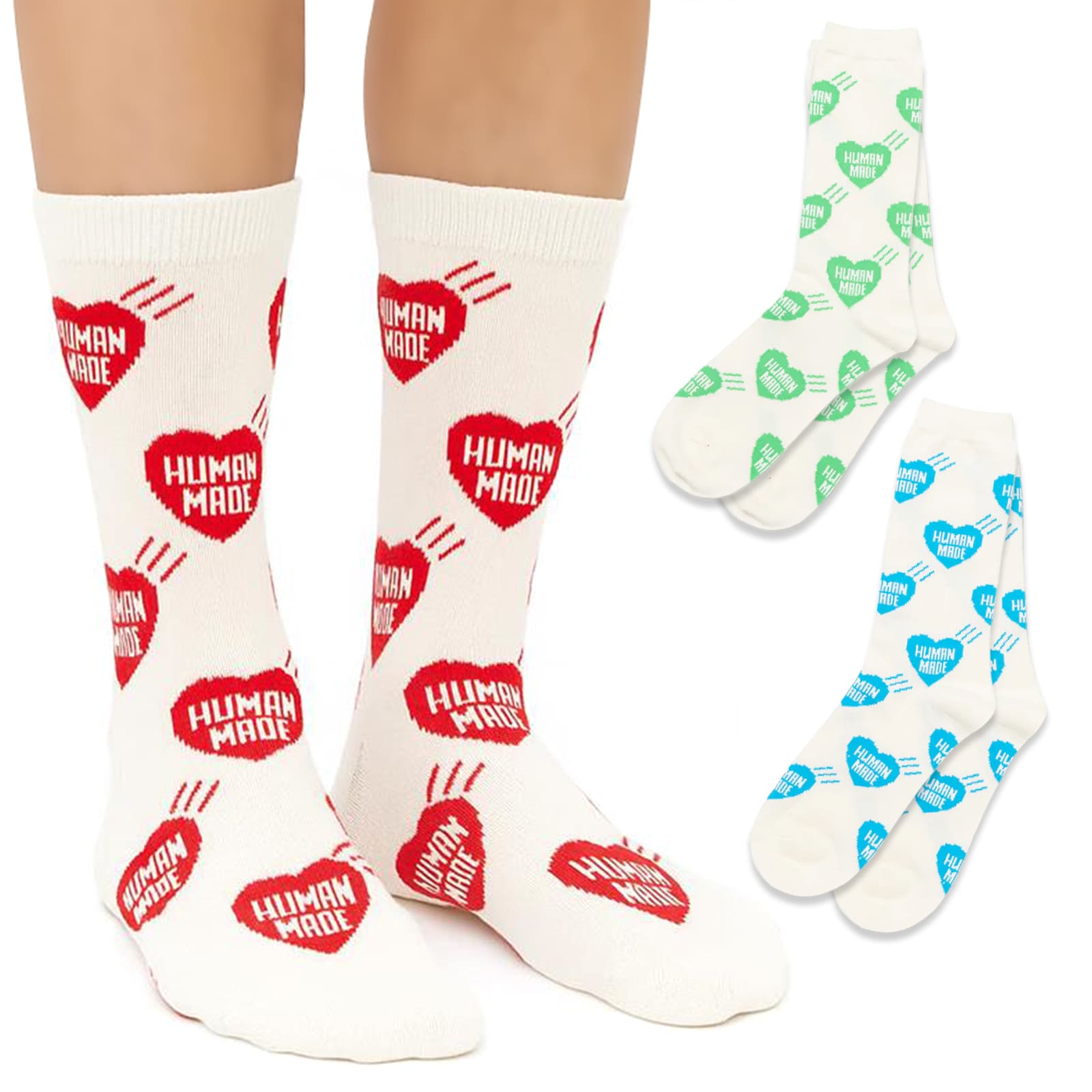HUMAN MADE ソックス 2足 セット ハート ノルディック柄 RED HUMAN MADE HEART SOCKS – HUMAN MADE Inc.