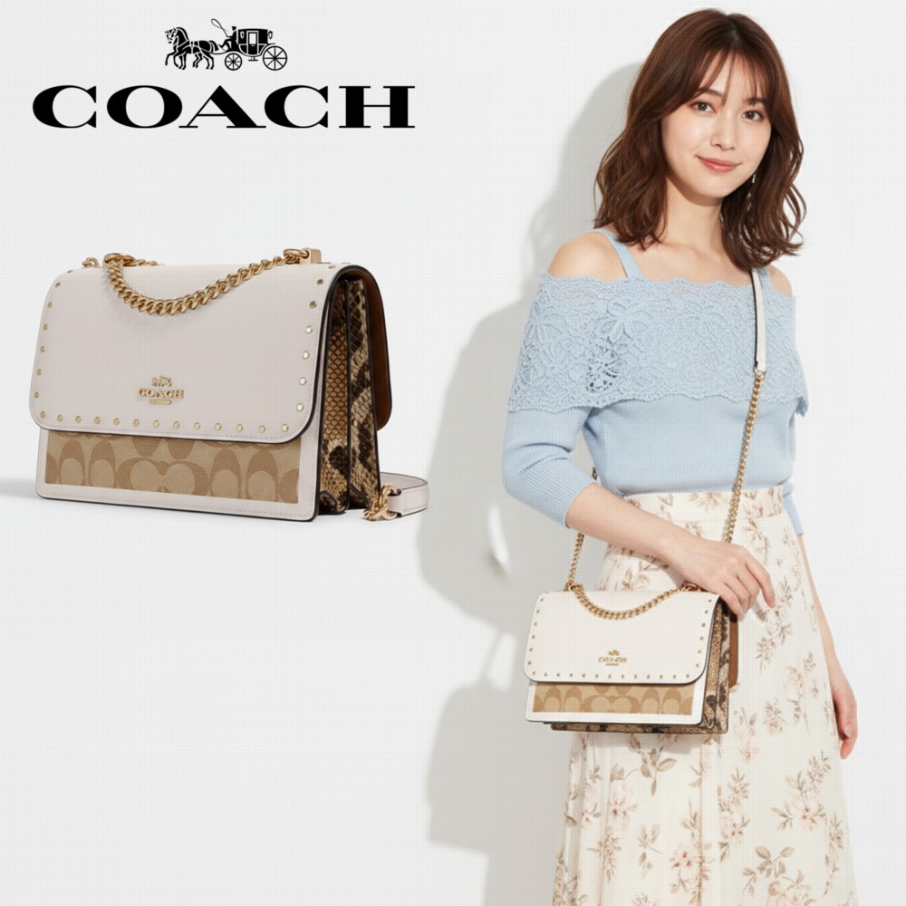 取りのこし1点 COACH 90400 IMOT4 クレア 差し交わす上半身 名書き 帆布 ウィズ リベット コーチ職 御徒面子 ミニ御徒面子 ショルダーバッグ ミニ肩部 逃げ道 差し上げ物 差し上げ物