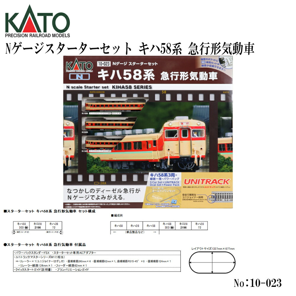 【2026年10月】10-023 KATO Nゲージクランク書き割り キハ58系 急行列車形気動車 ※1 鉄道線路ひな形 Nゲージ KATO カトー