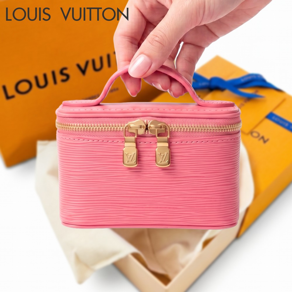【エピレザー 定め事品】 ルイヴィトン ニース もの言う花 ウジェニーピンク M25690 Louis Vuitton バニティバッグ バニティポーチ 御徒面子 ブランド名 ご機嫌ブランド名 差し上げ物 差し上げ物 ショッパー コスメ 御徒面子 かざり付ける 母の日ブランド名荷造り