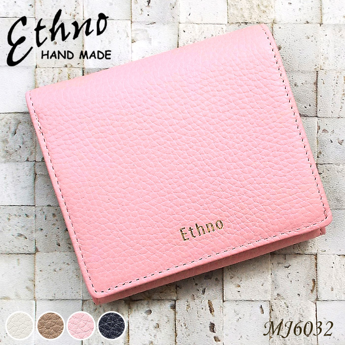 エスノ 二つ折り財布 レディース ボックス型小銭入れ 本革 ETHNO エトワール 多収納 上品 mj6032 婦人 送料無料