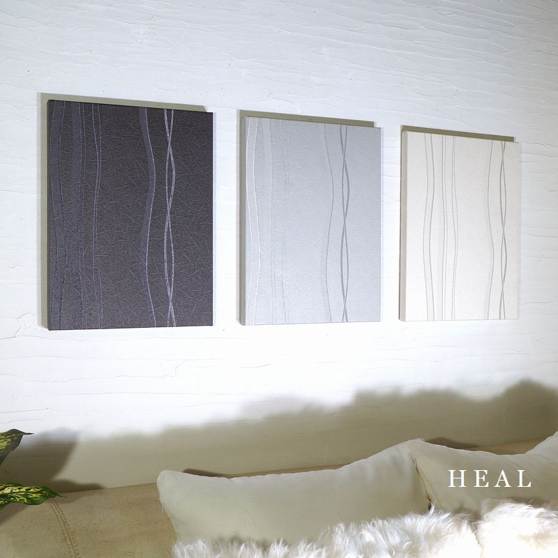 壁掛け 壁飾り ファブリックパネル アートパネル アリス HEAL 大きいサイズ シック 40×40cm ３枚セット ３カラー 設置簡単  賃貸OKフック付き おしゃれ空間 アリス