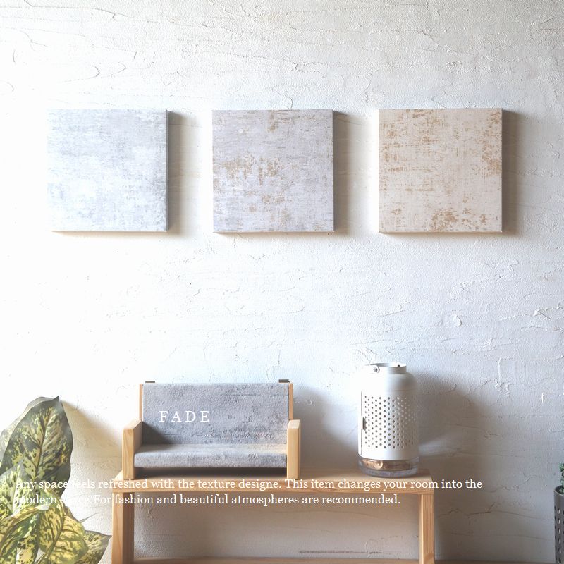 楽天市場】アートパネル 壁掛け STONE 40×22cm 2枚組 グレー 石壁調