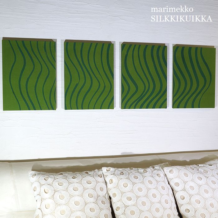 楽天市場】ファブリックパネル 北欧 壁掛けフック付き marimekko SILKKIKUIKKA シルッキクイッカ 30×30cm 4枚セット  グリーン マリメッコ 玄関 : アリス楽天市場店