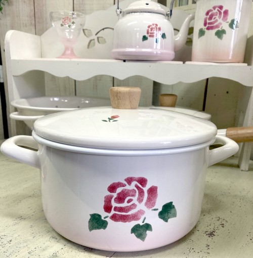 楽天市場】【数量限定】マニーローズホーローコランダー（ローズ