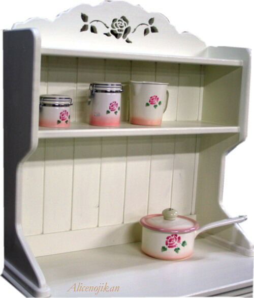 楽天市場】ロマンティックピンクの 薔薇の食器棚【アリスの時間