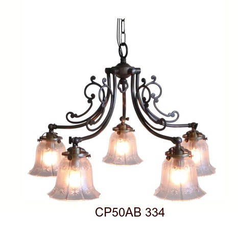 ■CP50A334（サンヨウ アンティーク点火装置 5灯 シャンデリヤ 5灯最高限度照明ランプ） 【アリスの第四次元】★