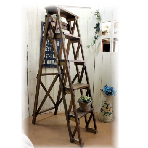 楽天市場】【中古】アンティーク ラダー｜はしご 梯子 折りたたみ 木製
