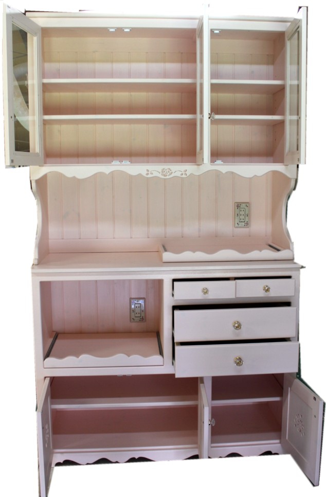 ロマンティックピンクの ローズの食器棚 アリスの時間 Marchesoni Com Br