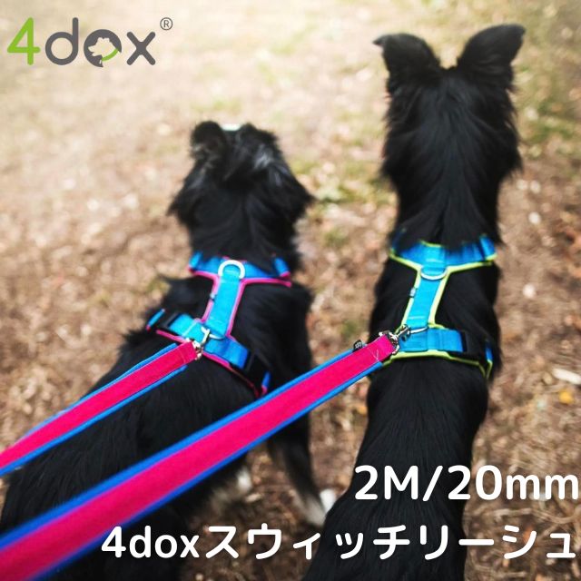 楽天市場】犬用リード【4dox スイッチリーシュ 2M/25mm】多機能 4Way