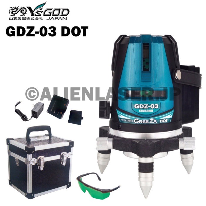 1年保証 山真 YSGOD ヤマシン GDZ-03DOT 2ライン ドット グリーン レーザー 墨出し器 本体|エイリアンレーザー・ジェーピー