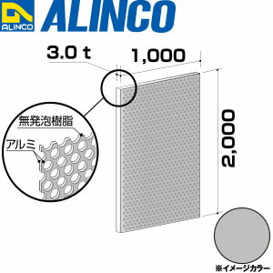 【エントリーで尖んがり10倍!】ALINCO/アルインコ 軽銀練りあわせる板 パンチング ３Ｘ２０００Ｘ１０００ しろがね色 品番：CG120PG21