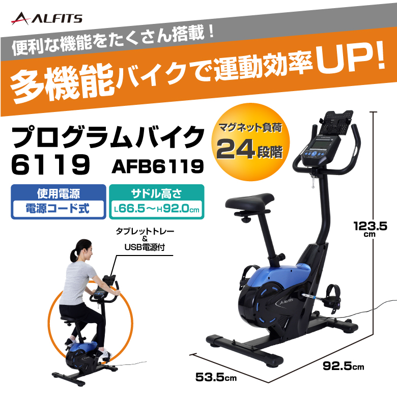 フィットネスバイク アルインコ直営店 ALINCO AFB6119 プログラム