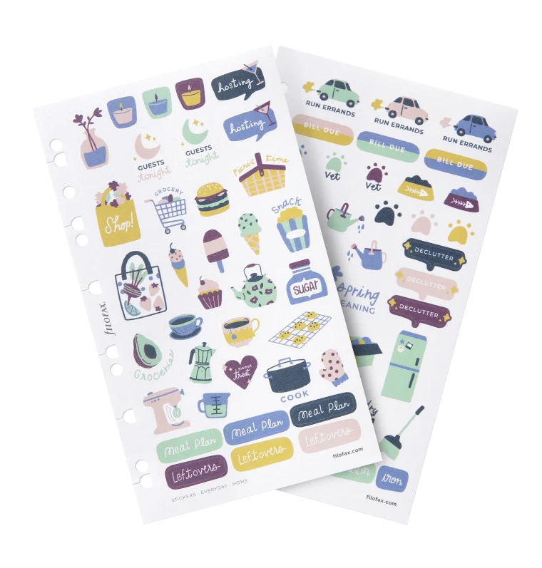 ファイロファックス システム手帳 リフィル エブリデイ ホーム ステッカー バイブルサイズ A5サイズ 共通 Everyday Home  Stickers Filofax aline