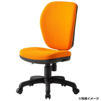 藤沢産業(TOKIO) オフィスチェアハイバック FST-77H オレンジ色