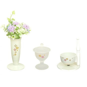 仏具・花4点書き割り  象牙色 340-004