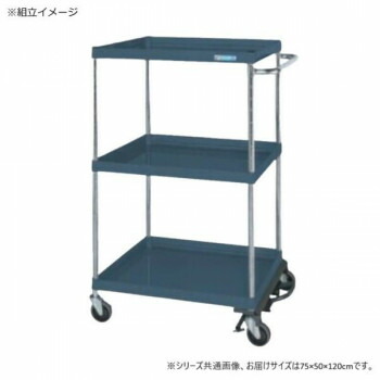 サカエ CSパール手押し車中量印字機 フットブレーキ付 靉靆たる薄墨色 CSP-75123BRSED